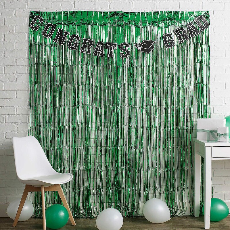 Graduation Party Congrats Grad Fringe Backdrop Kit 3 Piece