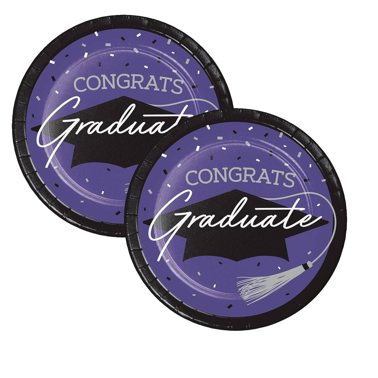Creative Converting School Spirit Purple Graduation Dinner Plates – 54ct