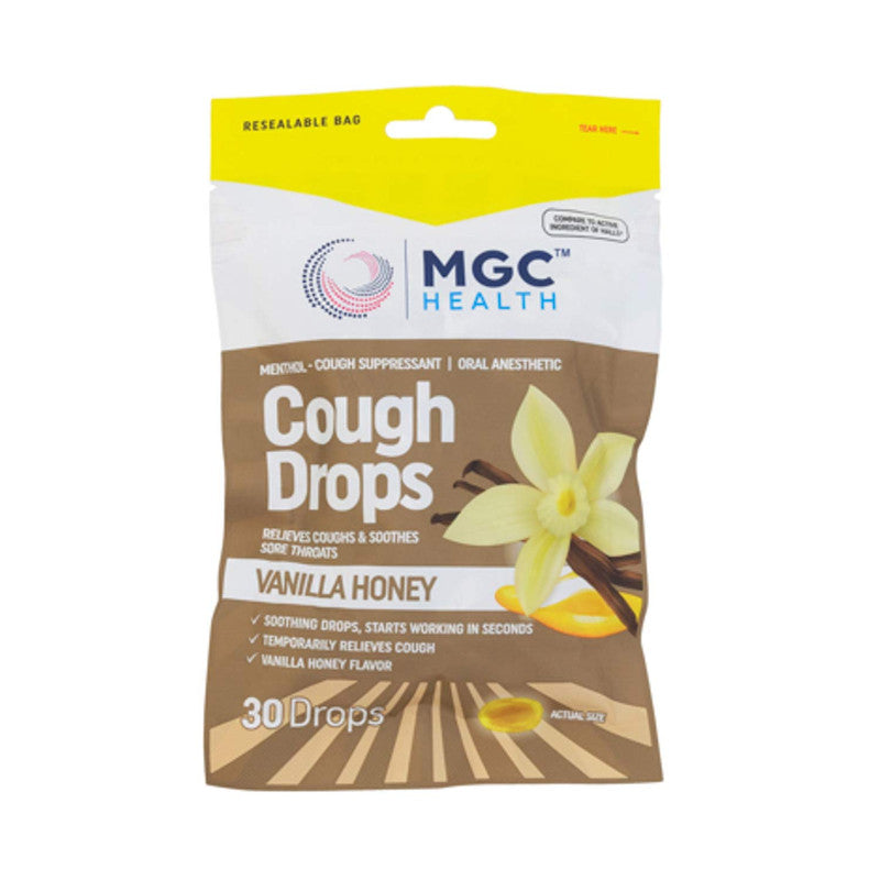 Cough Drops 30ct Vanilla Honey MGC Health Relief