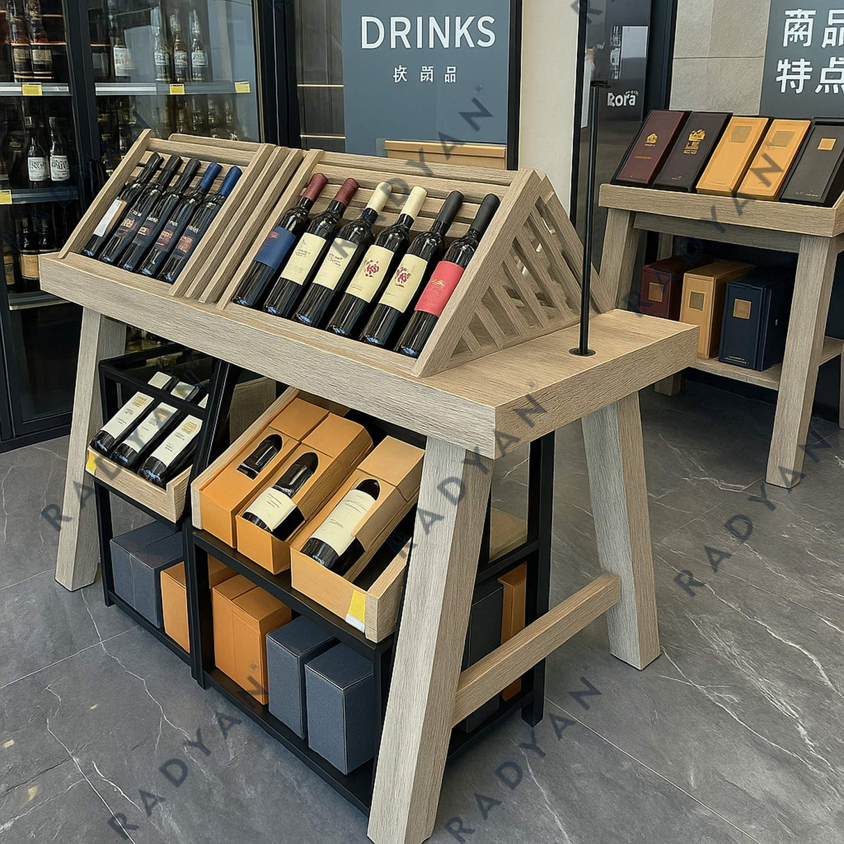 Display shelf modern combination floor stacking ladder display