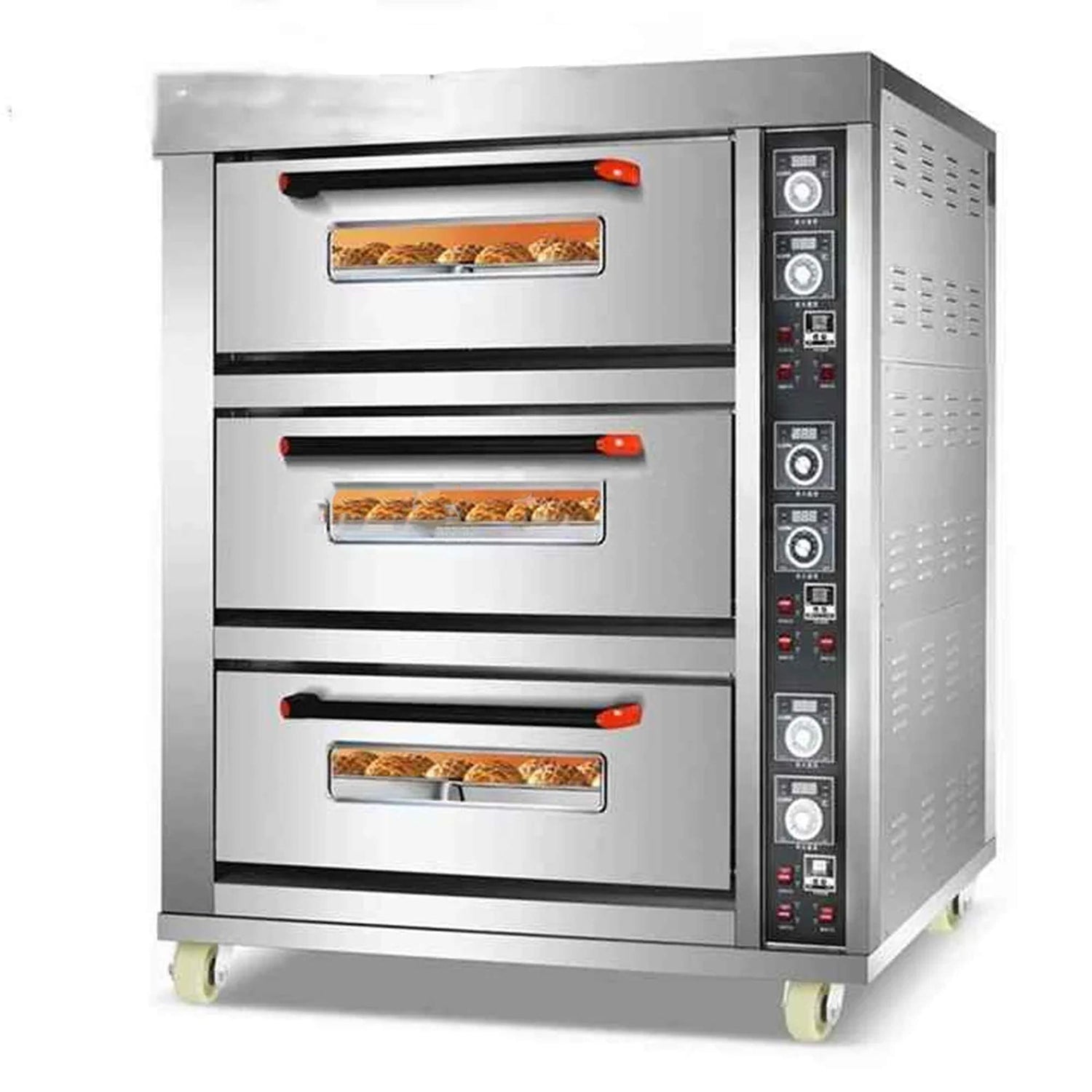 Gas Power Bakery Baking Machines Bread Pizza Deck Oven Double Deck High Temperature Baking Oven Pizza Bread Bake Ovens