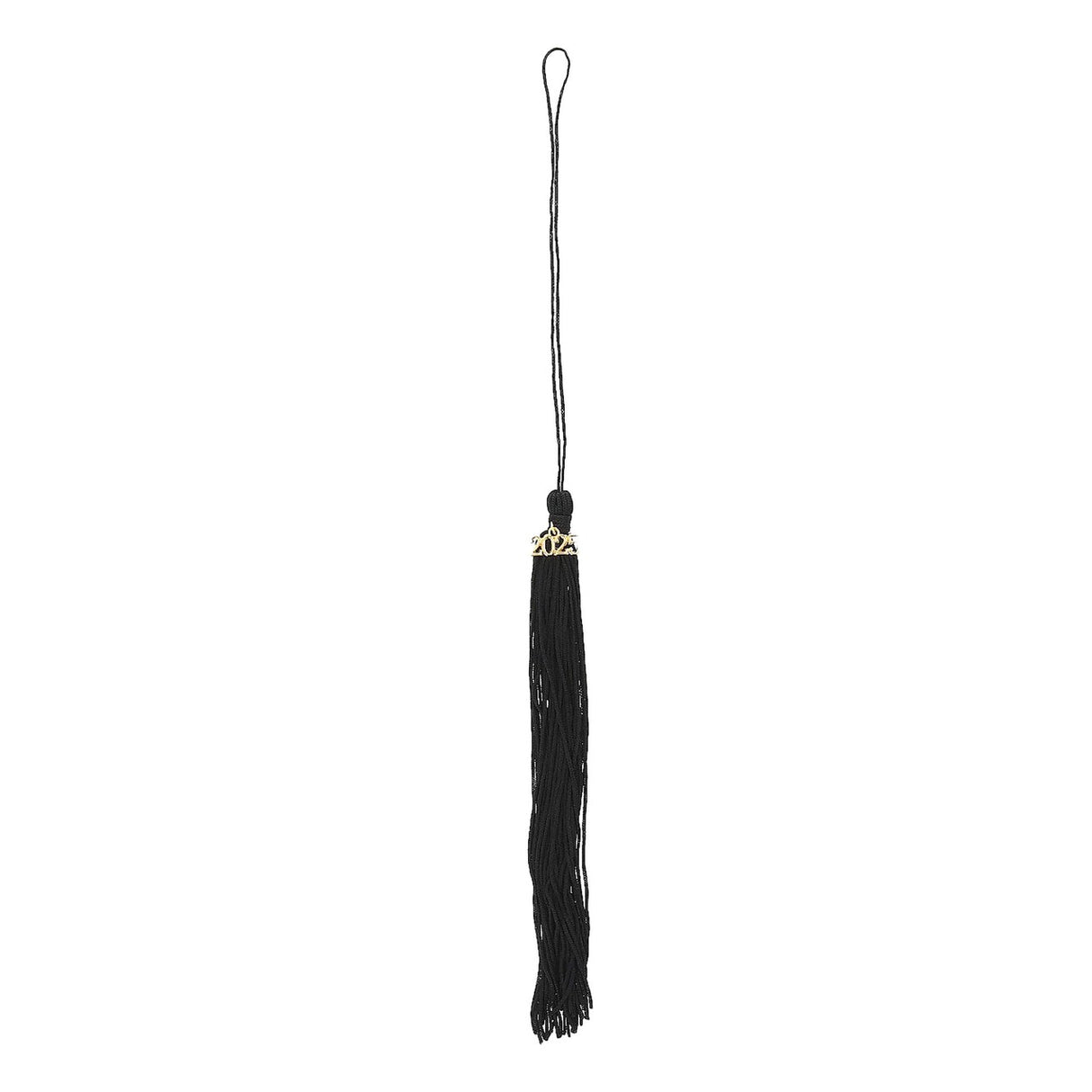 8" Black 2025 Polyester Graduate Mortarboard Tassels - 12 Pc.