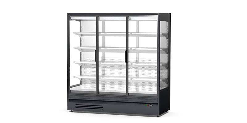 Europe-style Plug-in Glass Door Upright Fridge