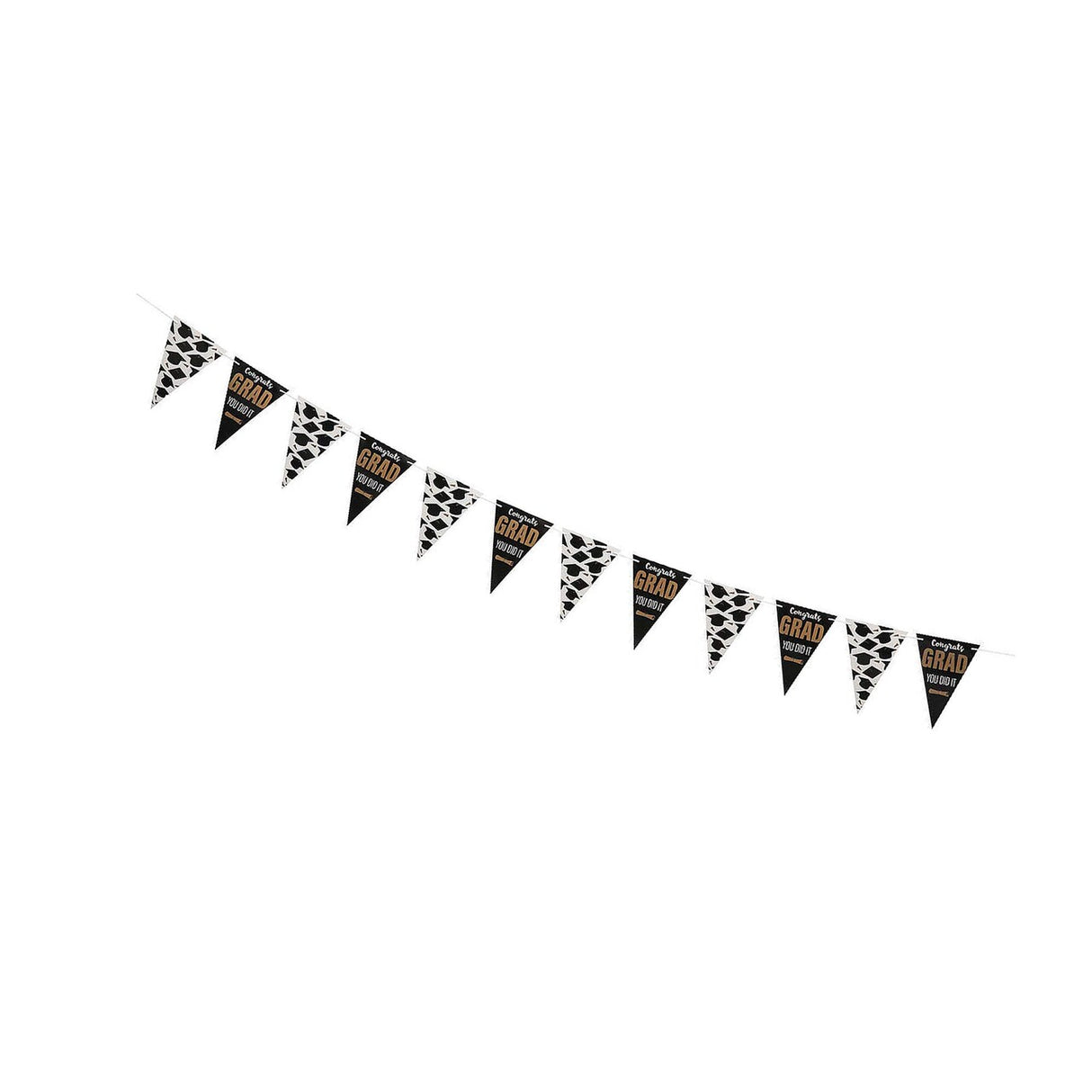 7 Ft. Graduation Party Congrats Grad You Did It Pennant Banner