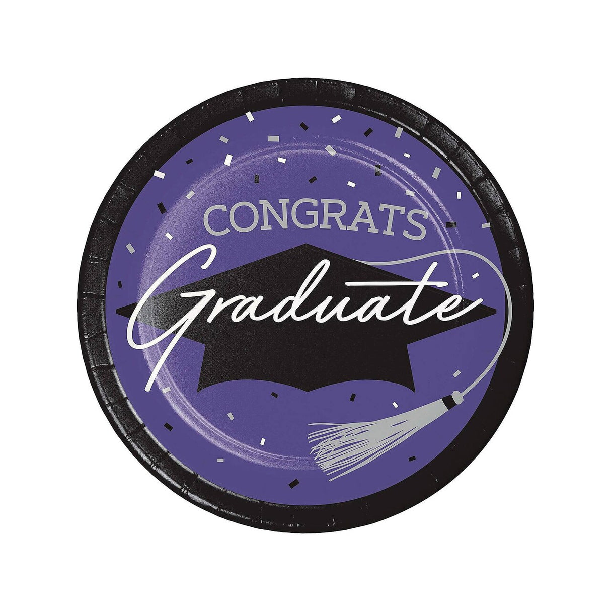 Creative Converting School Spirit Purple Graduation Dinner Plates – 54ct