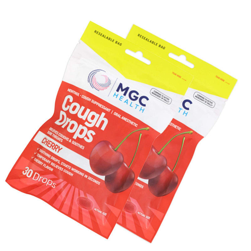 MGC Health Cough Drops 30ct Cherry Relief