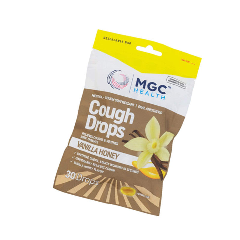 MGC Health Vanilla Honey Cough Drops 30ct Pack