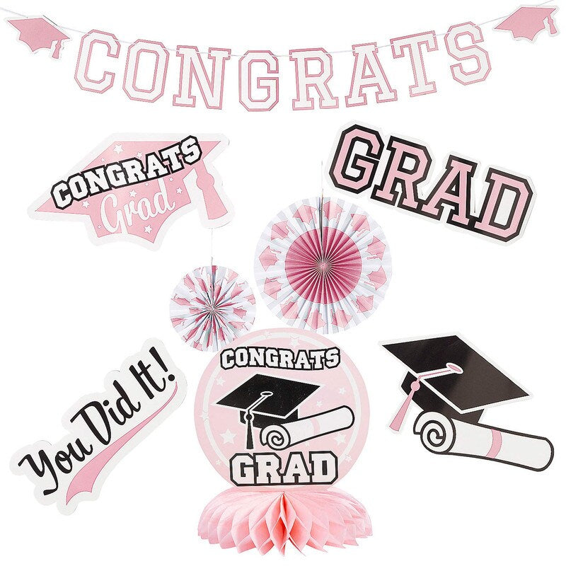 Green Congrats Grad Graduation Party Room Decorating Kit 11 Piece