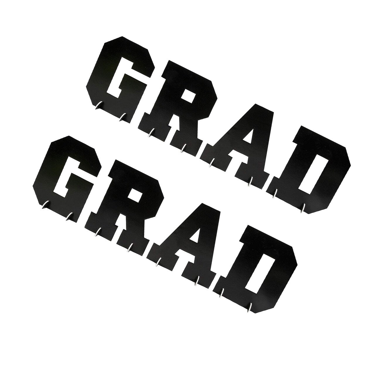 12" Black Foam Letters GRAD Tabletop Centerpiece Set - 4 Pc.