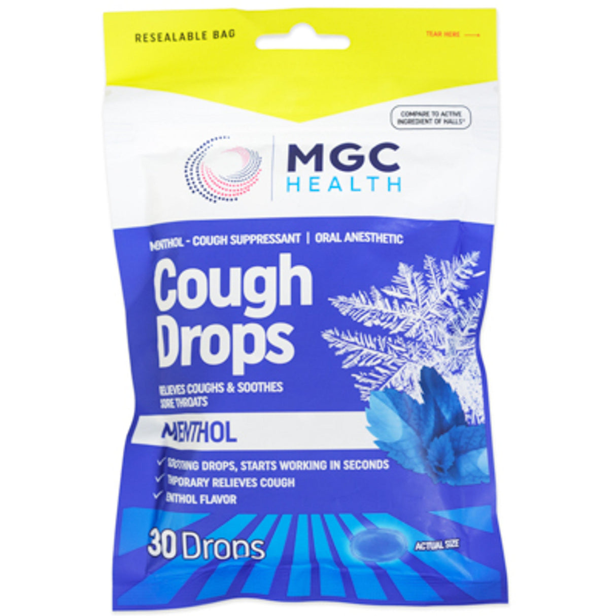 COUGH DROPS 30CT MENTHOL MGC HEALTH