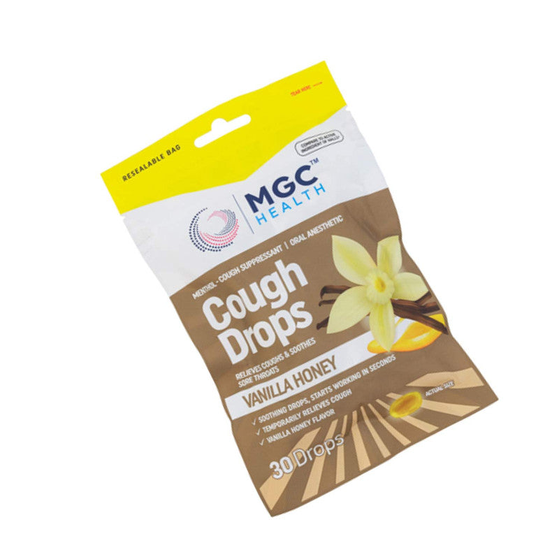 MGC Health Cough Drops 30ct Cherry Flavor Relief