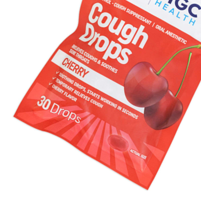 MGC Health Cherry Cough Drops 30ct Pack