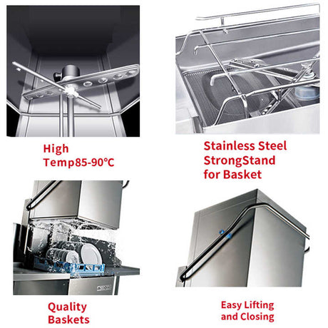 Freestanding Semi Automatic  Commercial Dishwashing Machine