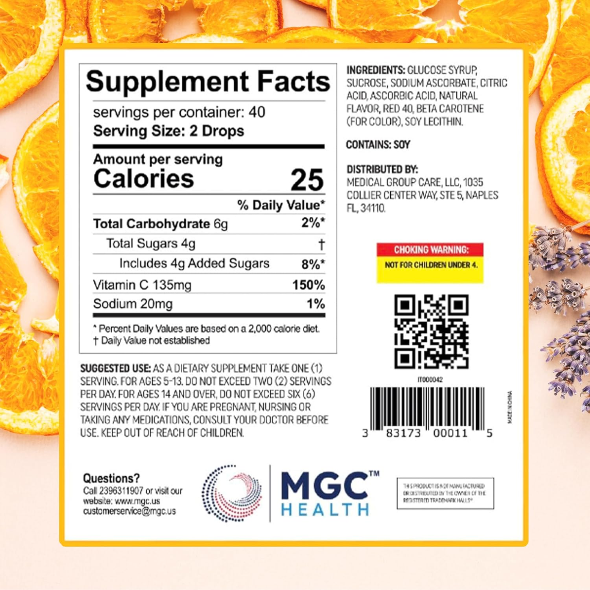 COUGH DROPS 25CT SUGAR FREE VITAMIN C MGC HEALTH