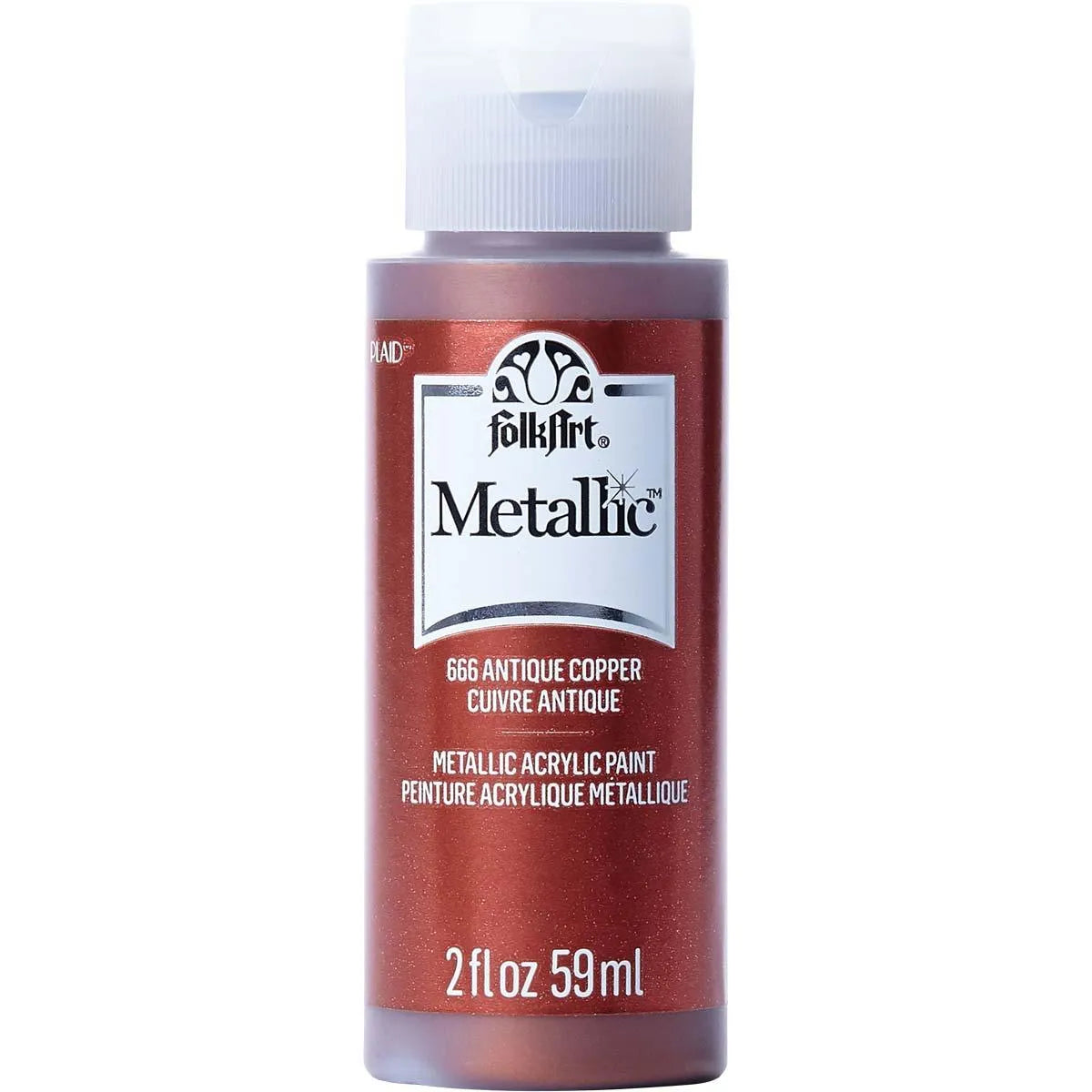 FolkArt Metallic Acrylic Paint - Antique Copper (2 oz Bottle)