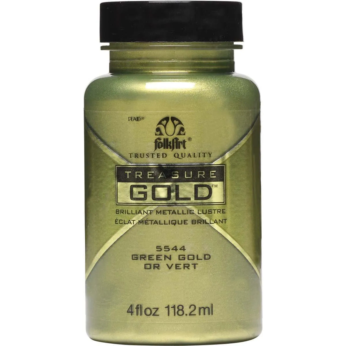 FolkArt Treasure Gold Acrylic Paint - Green Gold (4 oz Bottle)