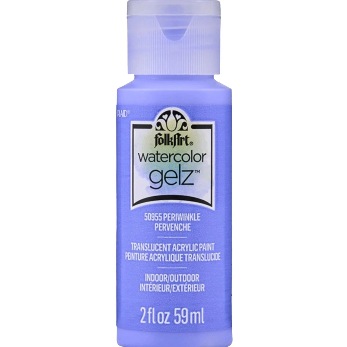 FolkArt Watercolor Gelz Acrylic Paint - Periwinkle (2 oz Bottle)