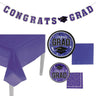 152 Pc. Graduation Party Solid Color Disposable Tableware Kit for 25 Guests