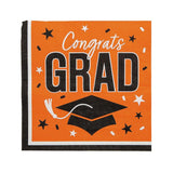 6 1/2" Bulk 50 Count Congrats Grad Party Paper Luncheon Napkins