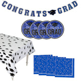 102 Pieces Graduation Party Silver Dessert Disposable Tableware Kit for 50 Guests