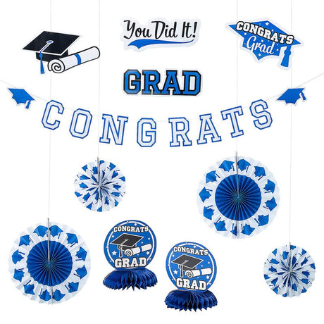 Congrats Grad Graduation Party Room Decorating Kit 11 Piece