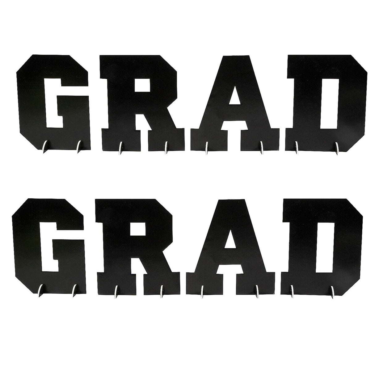 12" Black Foam Letters GRAD Tabletop Centerpiece Set - 4 Pc.