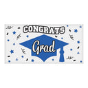 Graduation Party Red Congrats Grad Plastic Banner 6 Ft x 3 Ft Wall Decoration