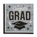 6 1/2" Bulk 50 Count Congrats Grad Party Paper Luncheon Napkins
