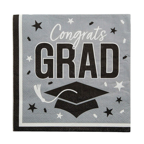 6 1/2" Congrats Grad Party Paper Luncheon Napkins 50 Count