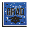 Congrats Grad Paper Luncheon Napkins 6.5 Inch Bulk 50 Count Graduation Party Supply