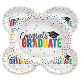 12" Congrats Grad Oval Paper Dinner Plates – 20ct