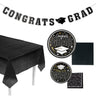 152 Pieces Graduation Party Pink Disposable Tableware Kit for 25 Guests