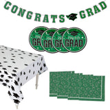 102 Pieces Graduation Party Silver Dessert Disposable Tableware Kit for 50 Guests