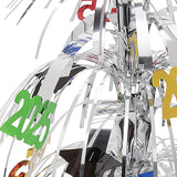 3" x 18" Graduation Class of 2025 Silver Foil Tabletop Fountain