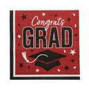 6 1/2" Bulk 50 Count Congrats Grad Party Paper Luncheon Napkins