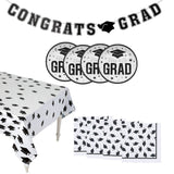102 Pieces Graduation Party Orange Dessert Disposable Tableware Kit for 50 Guests