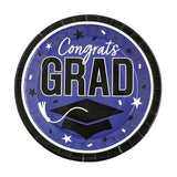 9" Graduation Party Congrats Grad Round Paper Dinner Plates 25 Count