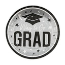 7 1/4" Purple "Way to Go Grad" Disposable Paper Dessert Plates 25 Count