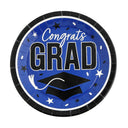 9" Graduation Party Red Congrats Grad Round Paper Dinner Plates 25 Ct.