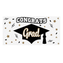 Graduation Party Congrats Grad Plastic Banner 6 Ft x 3 Ft Party Wall Decoration