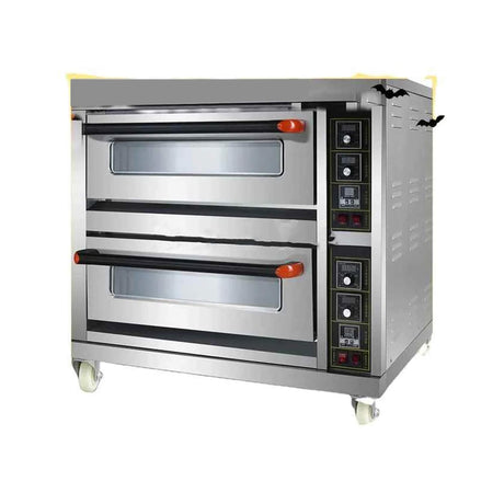 Gas Power Bakery Baking Machines Bread Pizza Deck Oven Double Deck High Temperature Baking Oven Pizza Bread Bake Ovens