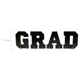 12" Black Foam Letters GRAD Tabletop Centerpiece Set - 4 Pc.