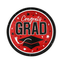 Congrats Grad Round Paper Dinner Plates 9 Inch 25 Count Graduation Party Tableware