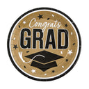 Congrats Grad Round Paper Dinner Plates 9 Inch 25 Count Graduation Party Tableware