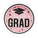 7 1/4" Purple "Way to Go Grad" Disposable Paper Dessert Plates 25 Count