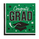 Congrats Grad Paper Luncheon Napkins 6.5 Inch Bulk 50 Count Graduation Party Supply
