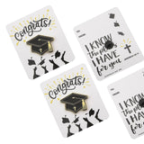 12 Pc. 1 1/4" x 1" Religious Graduate Mortarboard Enamel Pins on Card for 12