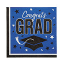 Red Congrats Grad Paper Luncheon Napkins 6.5 Inch Bulk Pack of 50