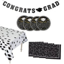 102-Piece Graduation Party Solid Color Dessert Disposable Tableware Kit for 50 Guests