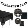 152-Piece Graduation Party Solid Color Disposable Tableware Kit for 25 Guests